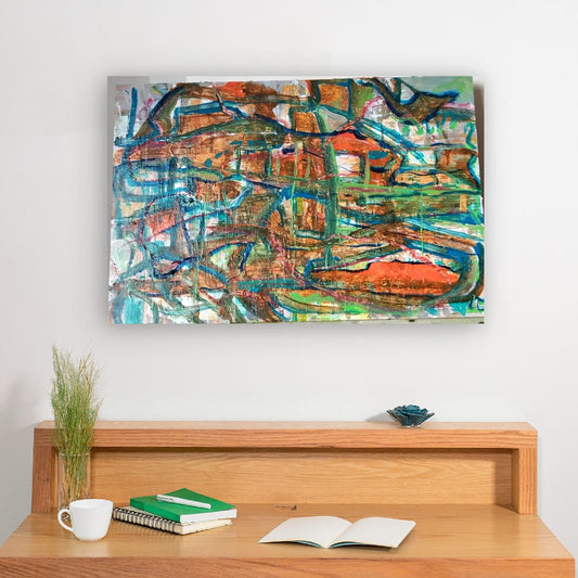 Print d'Art - brown and green landscape