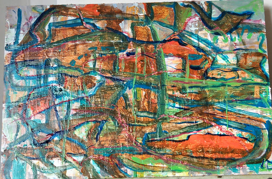 Print d'Art - brown and green landscape
